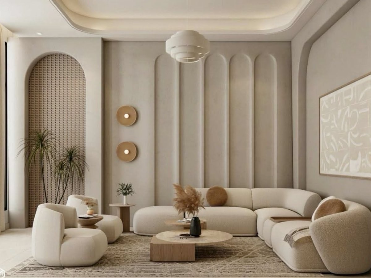A villa interior with a dedicated home theatre