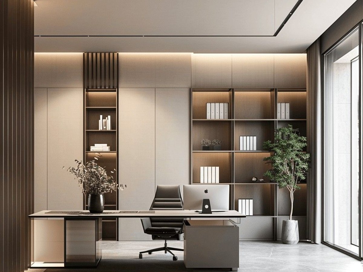 An open-plan office built for a 40-person team
